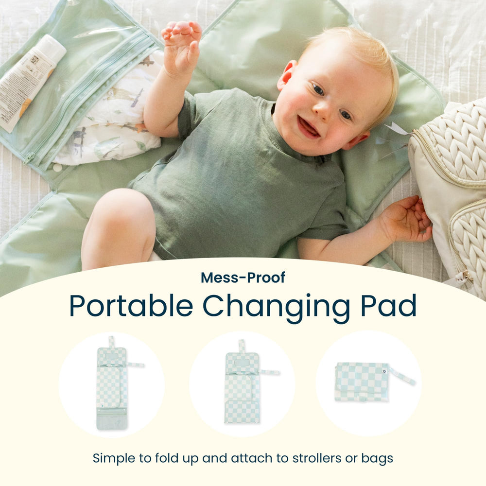 Tiny Twinkle pad wipes clean quickly after diaper changes.
