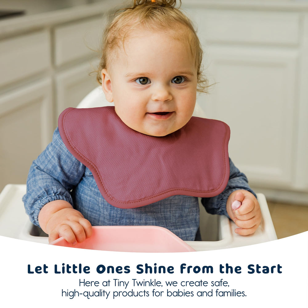 Tiny Twinkle Roundabout Drool Bib cinnamon set coordinates with outfits for stylish mealtimes