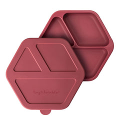 Tiny Twinkle silicone suction plate on a highchair tray for mess-free meals.