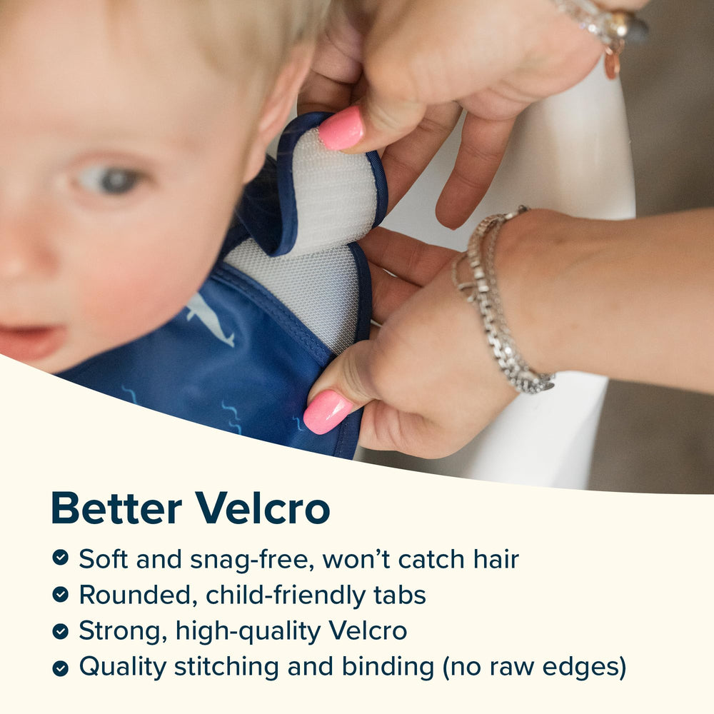 Tiny Twinkle soft skin-friendly bib keeps little ones comfortable at meals.