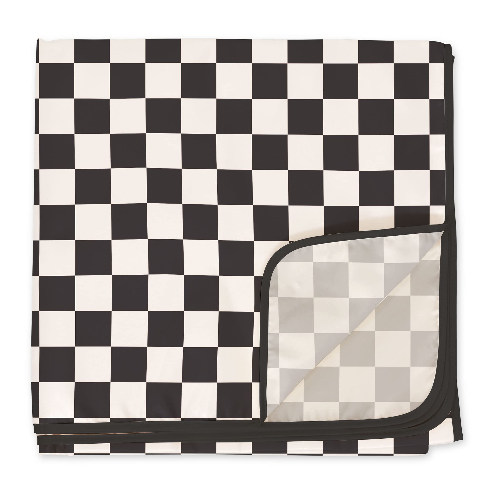 Tiny Twinkle Splat Mat waterproof fabric protects surfaces from spills.