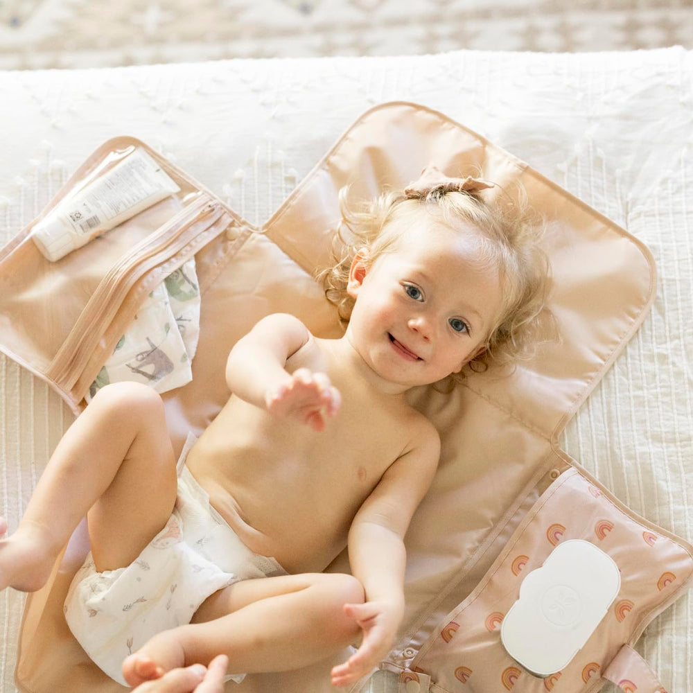 Tiny Twinkle travel-changing-station turns any surface into a clean, comfy changing spot.