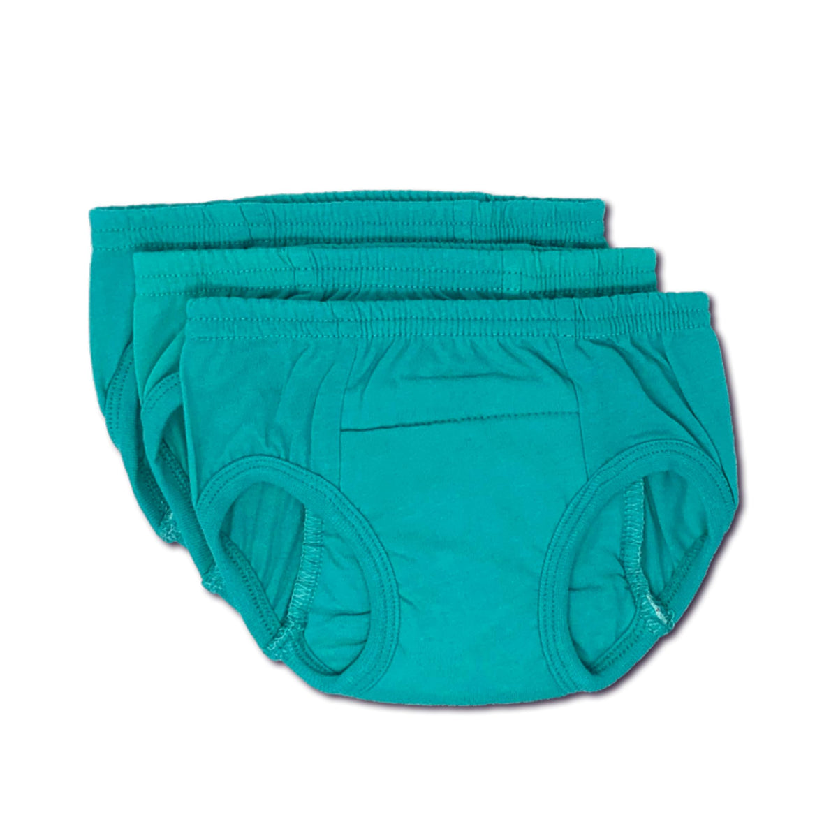 Tiny Undies Tiny Trainers 2T aqua blue closeup cotton for gentle EC training