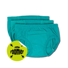 Tiny Undies Tiny Trainers 3-pack back view, unisex fit supports easy pull-on daily wear.