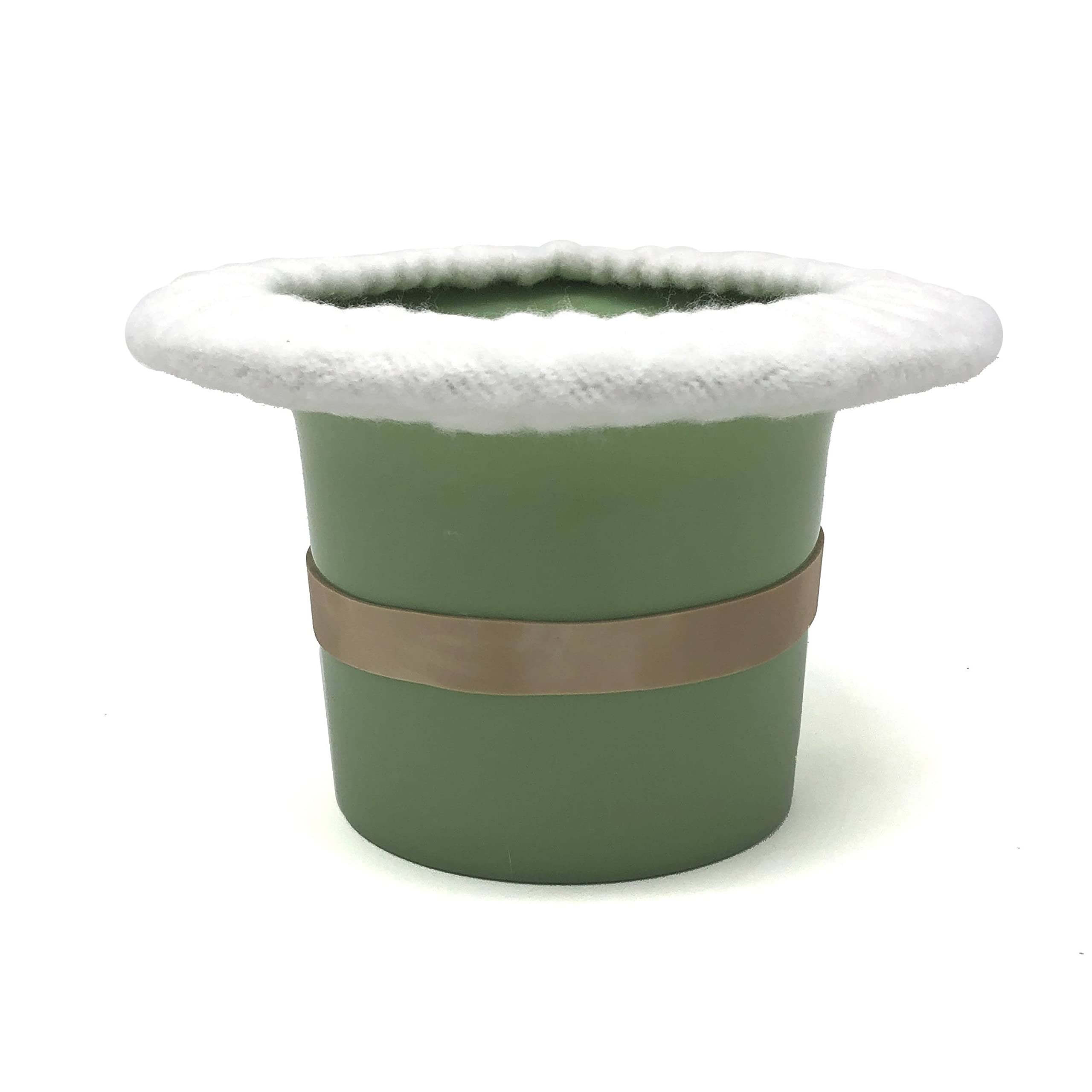 Tiny Undies Top Hat Potty green angle—compact EC solution for nights and travel.