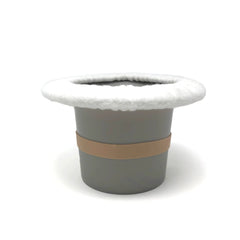 Tiny Undies Top Hat Potty grey outer shell with anti-slip band for secure infant use.