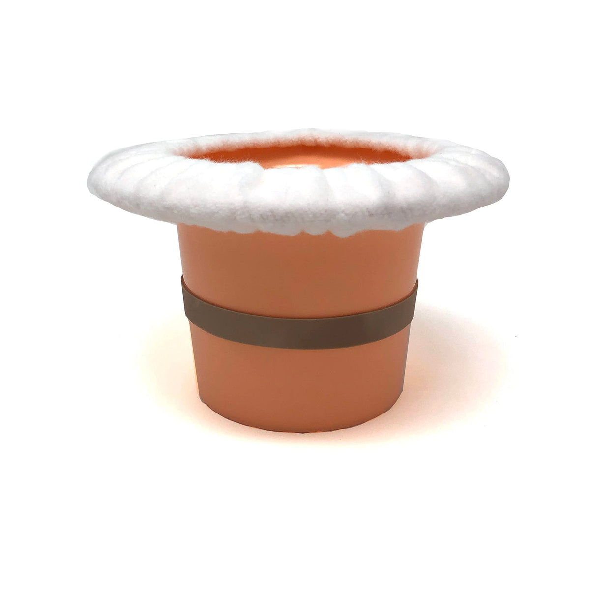 Tiny Undies Top Hat Potty in peach, shown in-use for gentle EC sessions.