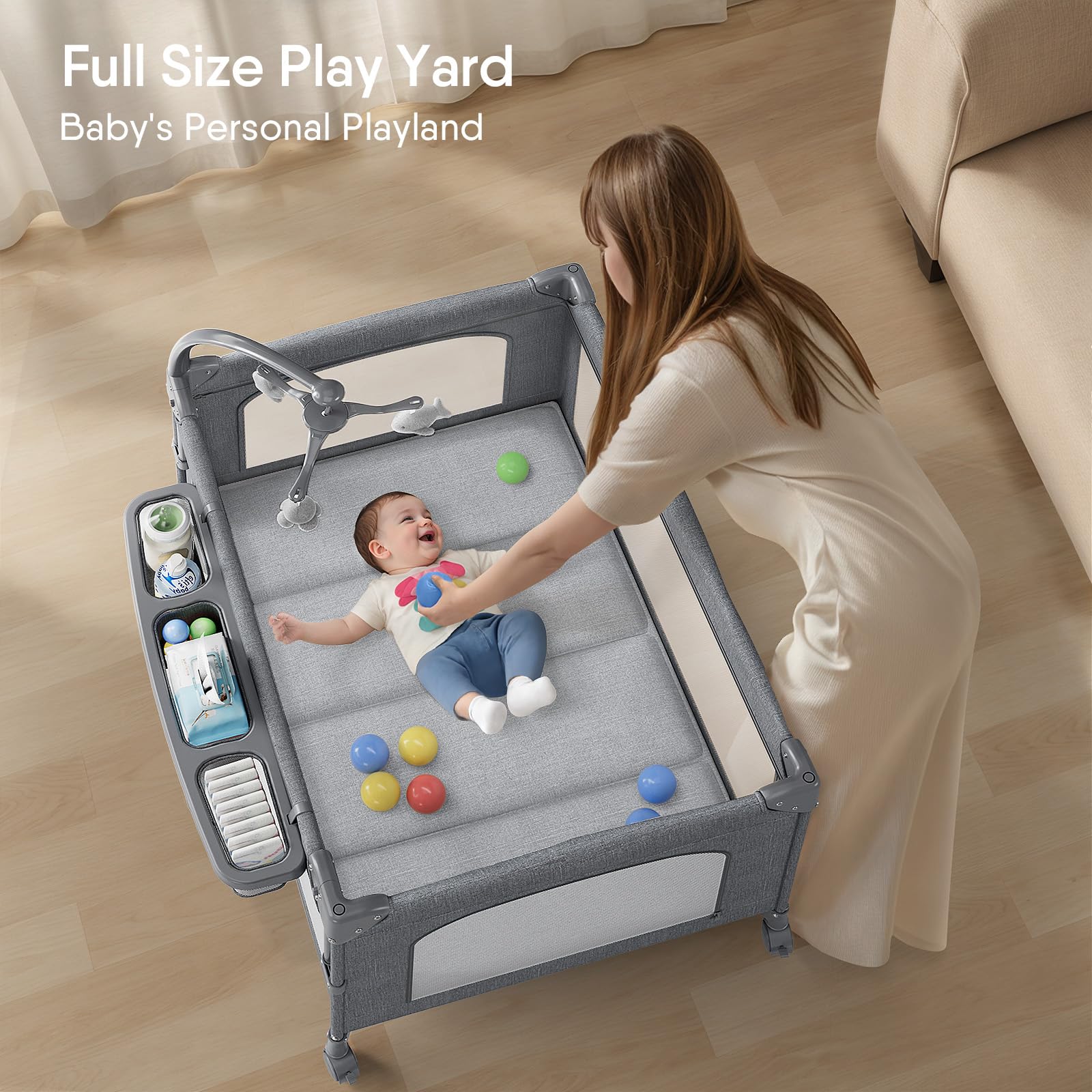 TinyGlow wrap-around diaper changing station supports safe, easy diaper changes