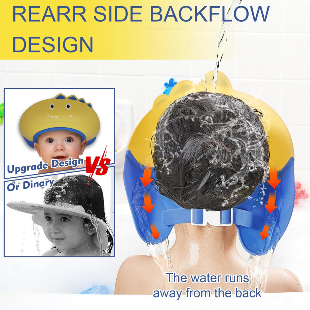TinyGuardian adjustable-strap detail on baby shower cap shield