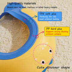 TinyGuardian dinosaur bath cap shield top view comfortable crown