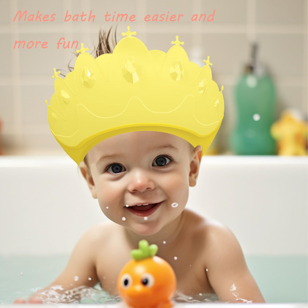 TinyGuardian baby shower cap crown design highlighting cute bath-time appeal
