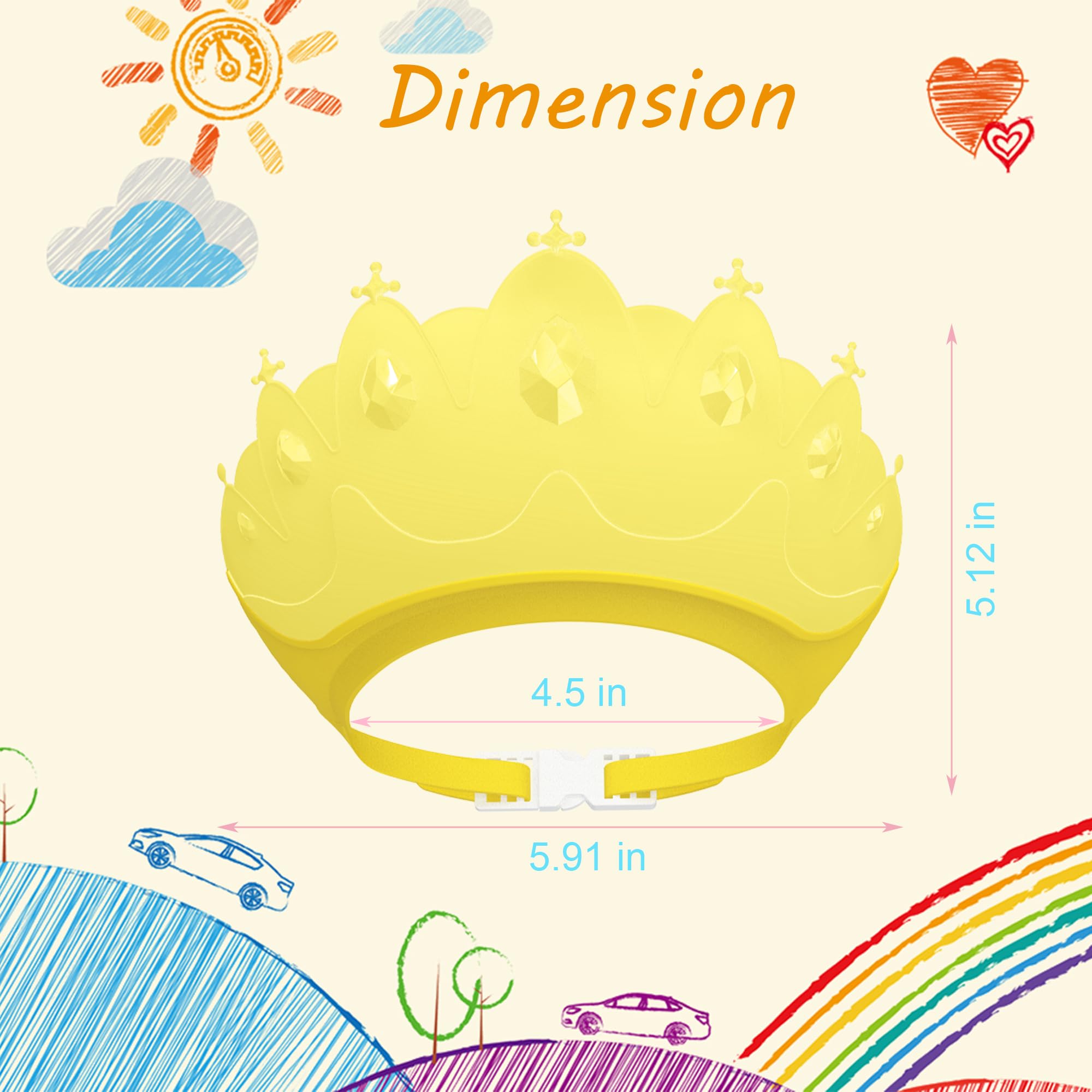 TinyGuardian baby shower cap yellow ear shield focus image demonstrating splash protection