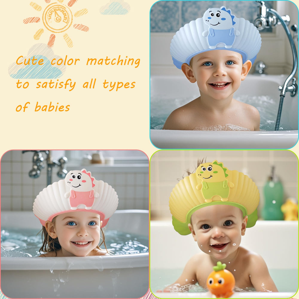 TinyGuardian child wearing visor shield makes bath time engaging and splash-free.