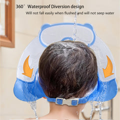 TinyGuardian ear-protection feature shields ears from water during baths.