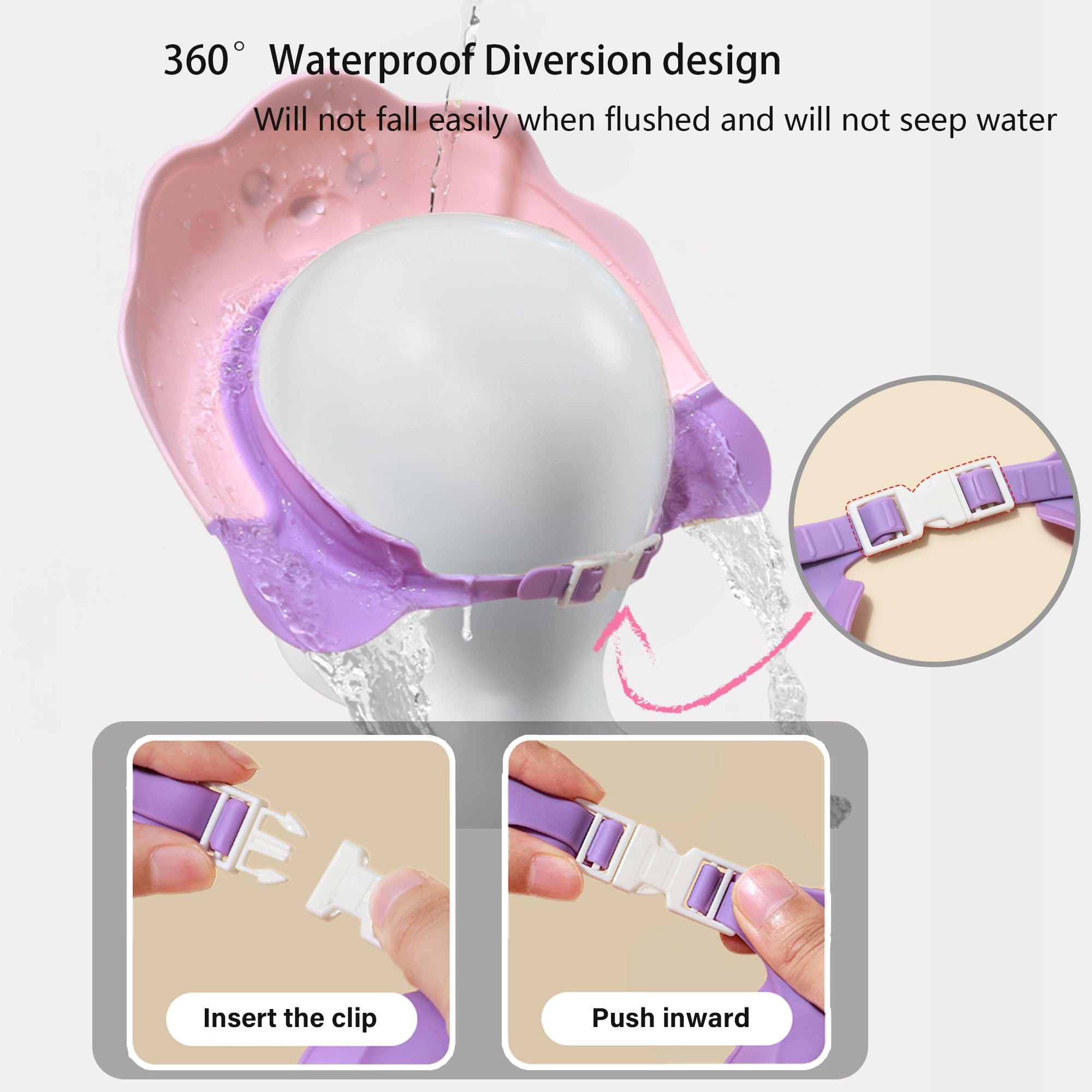 TinyGuardian sea lion shower visor close-up material soft PP and TPE silicone
