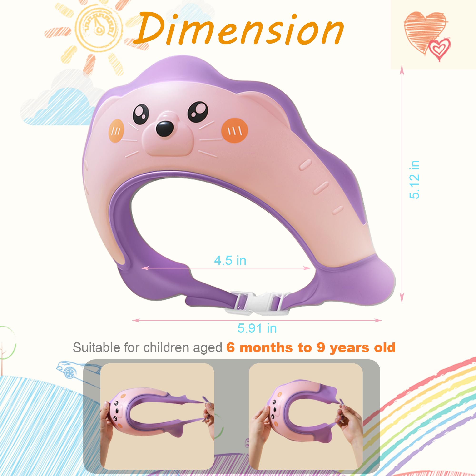 TinyGuardian sea lion shower visor packaging and product details
