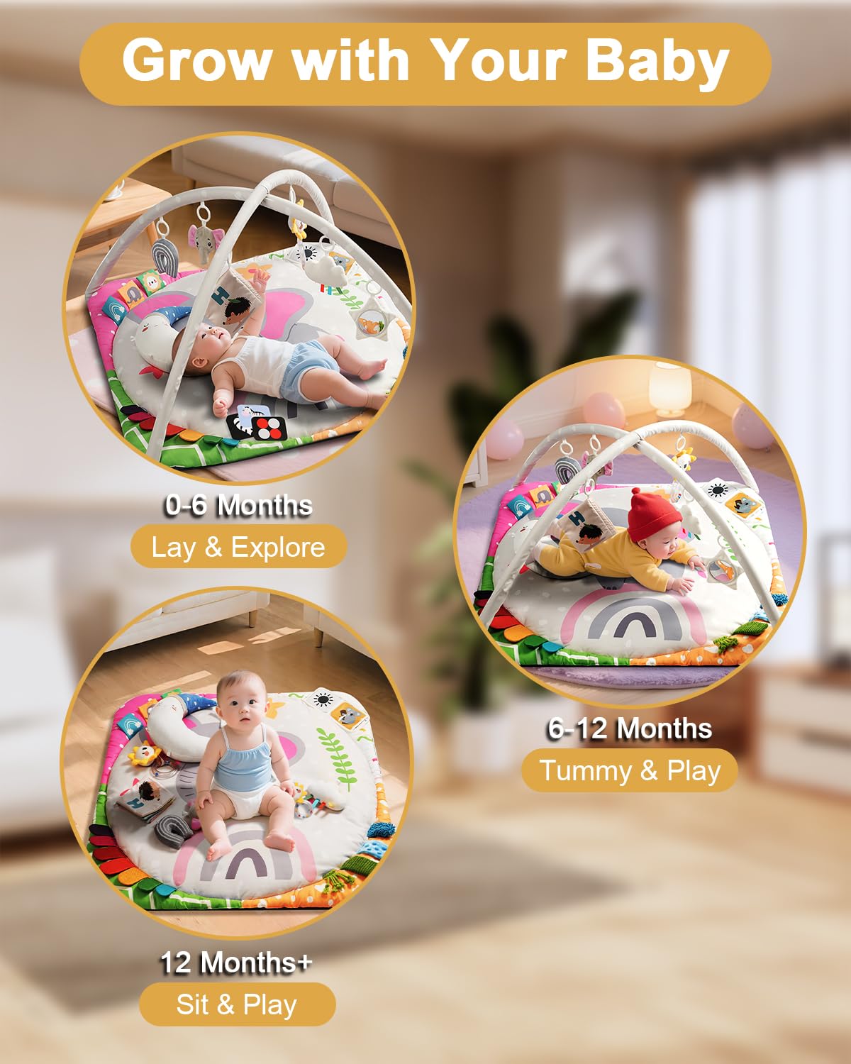 TinyHarbo four-corner sensory zones support eye tracking and reaching.