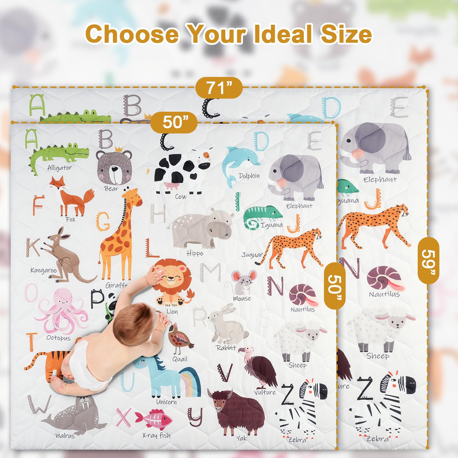 TinyHarbo Premium Foam Baby Play Mat – cushioned protection from hard floors during active exploration.
