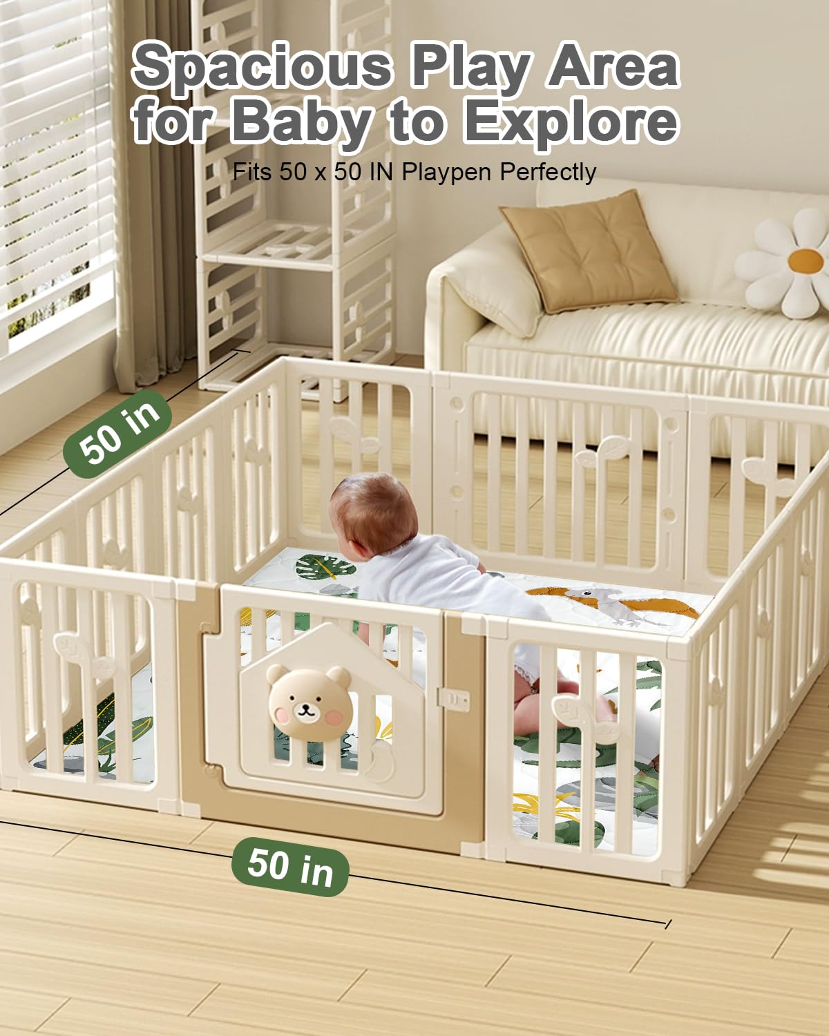 TINYHARBO machine-washable cover makes spills easy to clean.