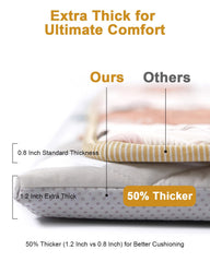 TinyHarbo Premium Foam Baby Play Mat – thick padding cushions falls for safer floor play.