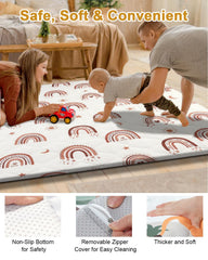 TINYHARBO play mat laid flat shows 50x50 spacious area for exploration.