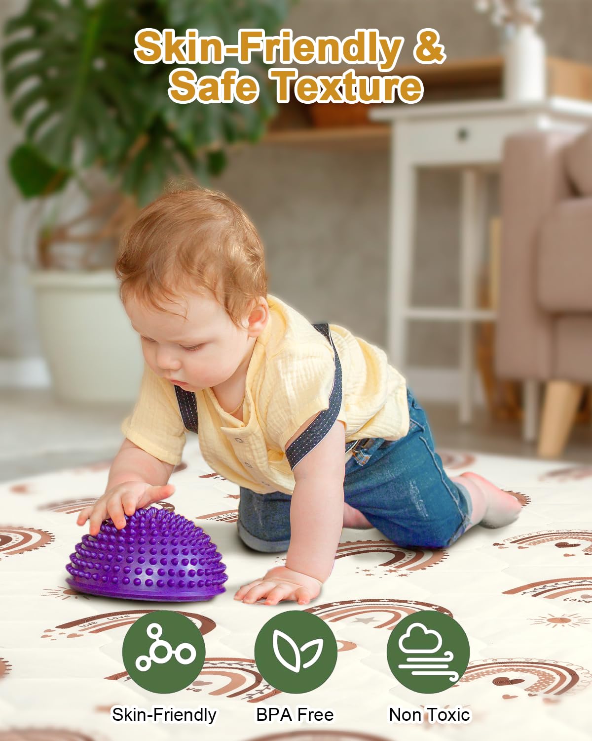 TINYHARBO washable cover makes cleanup quick after spills and messes.