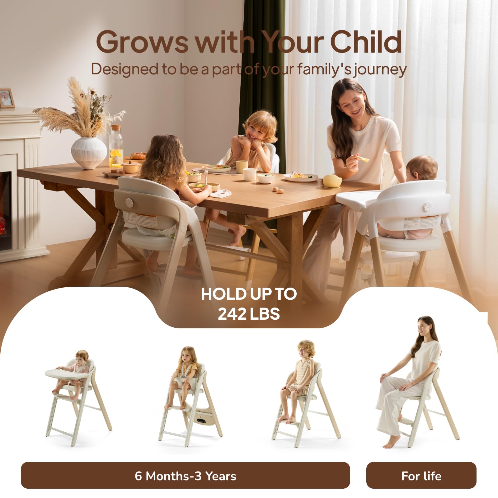 Tinyiota high chair adjustable-8-levels demonstrates customizable seating for growing kids