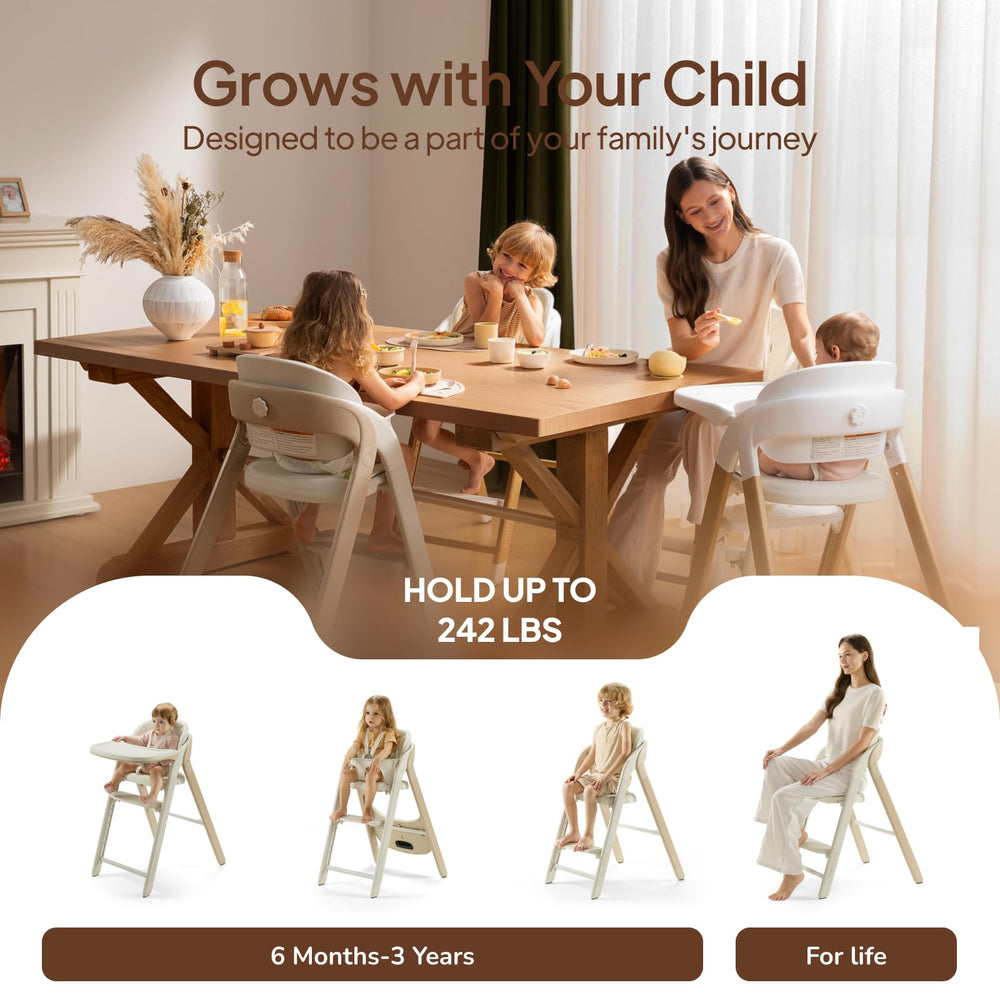 Tinyiota high chair adjustable-8-levels demonstrates customizable seating for growing kids