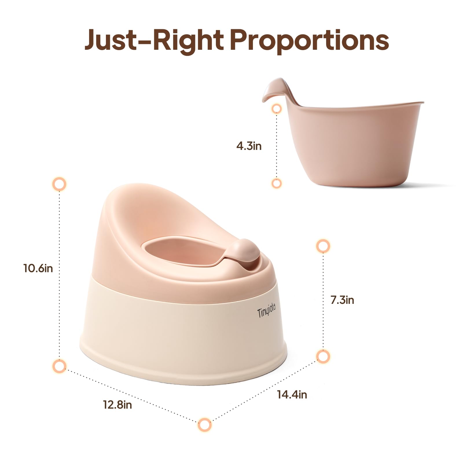 Tinyiota toddler potty safety features include non-slip base and BPA-free materials.