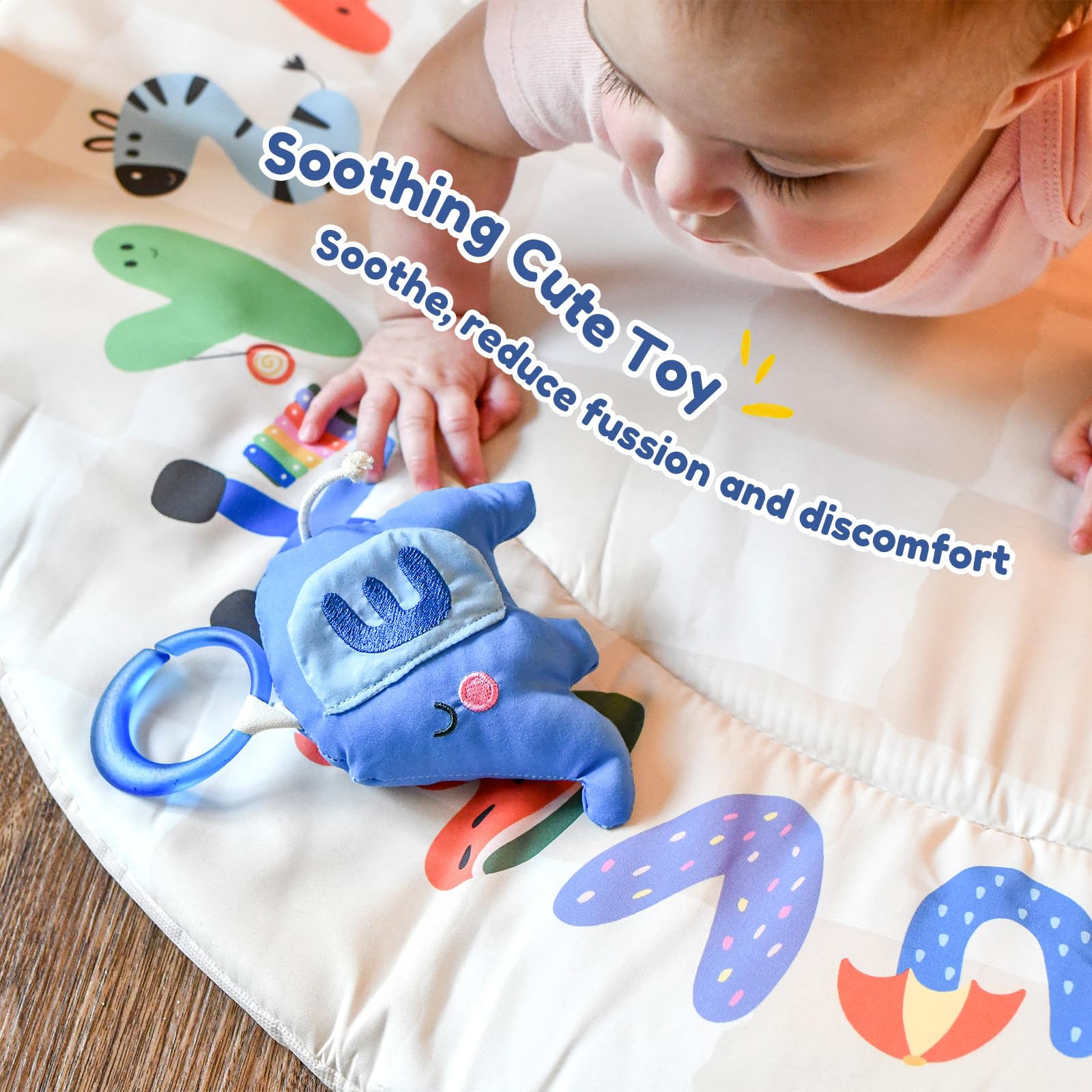 Tiny Marvels Baby Play Gym house mirror supports newborn focus during tummy-time