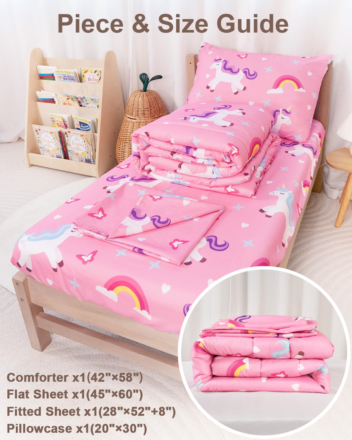 TinyPalsa toddler fitted sheet with 8-inch pocket ensures snug mattress fit