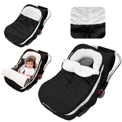 TinyPalsa Winter Baby Carseat Cover waterproof shell shields against rain and snow.