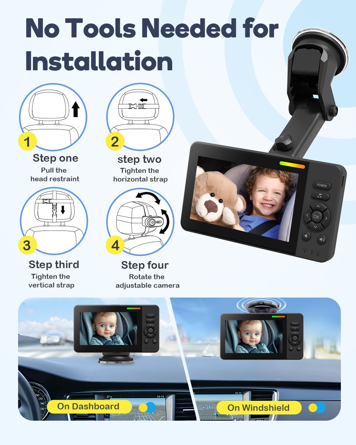 TinyShield pet-use scenario demonstrates versatile backseat camera for pets.