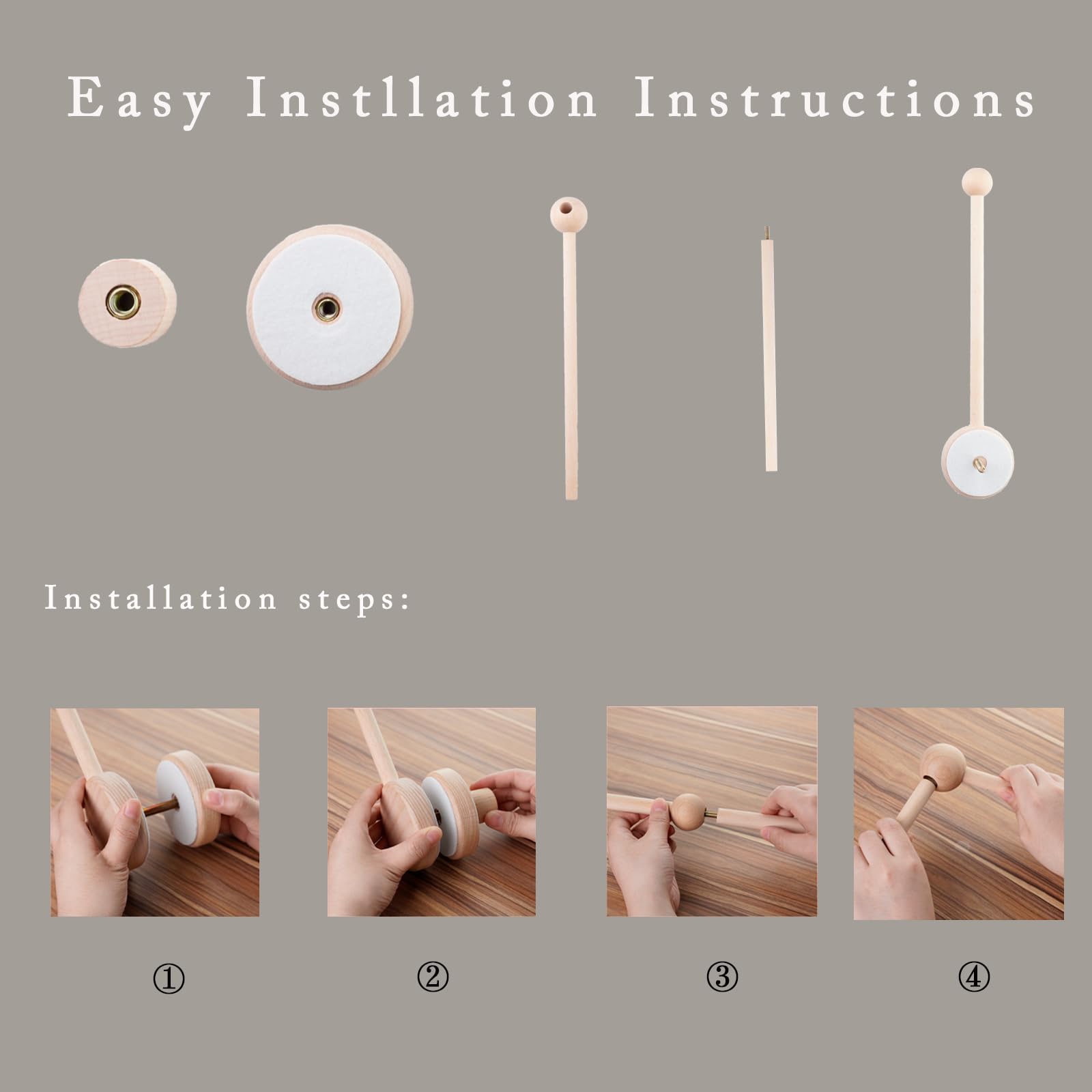TinyWiz Baby Crib Mobile Arm tool-free assembly for quick setup.