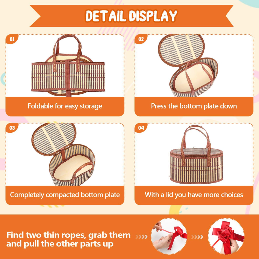 Tioncy 6-set cellophane-wrap baskets for polished gift presentation