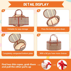 Tioncy 6-set cellophane-wrap baskets for polished gift presentation