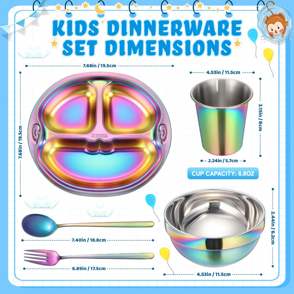 Tioncy balanced bites divided plate helps keep foods separate for variety during meals