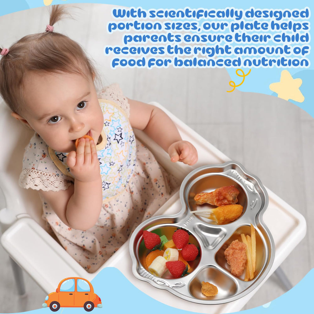 Tioncy kids dinner plate—gentle edges and sturdy construction for fearless mealtimes.
