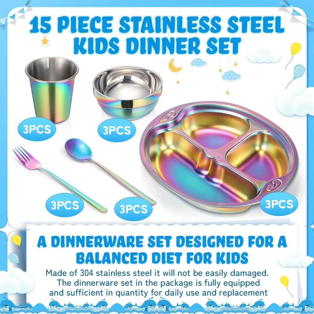 Tioncy rainbow kids dinner bowl suitable for soups and snacks at family mealtimes