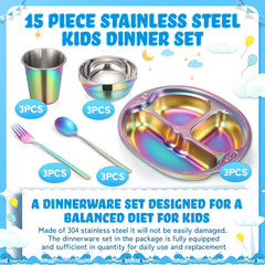 Tioncy rainbow kids dinner bowl suitable for soups and snacks at family mealtimes