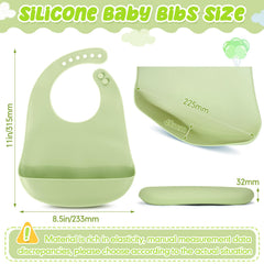 Tioncy silicone bibs in 12 colors for color-coordinated mealtime sets