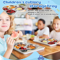 Tioncy stackable steel plates—compact storage for small kitchens or dorm rooms.