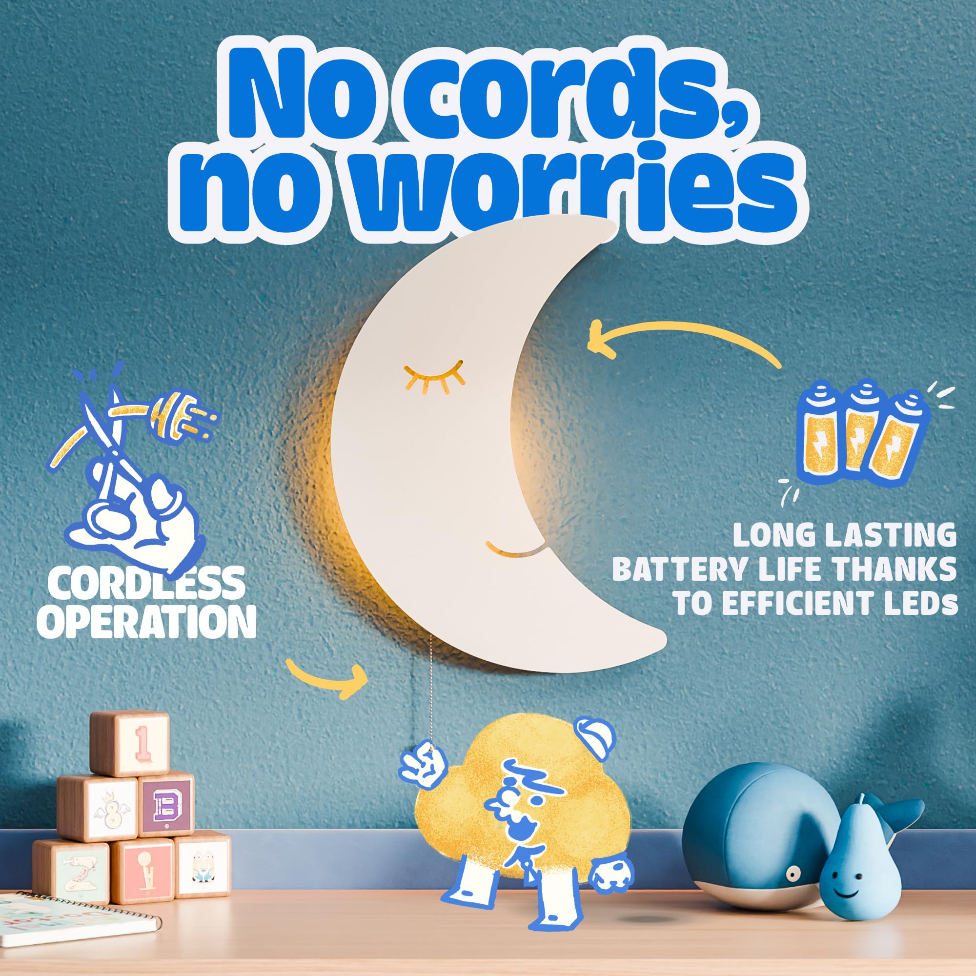 Tip perk Battery-operated Night Light offers cordless convenience and simple installation