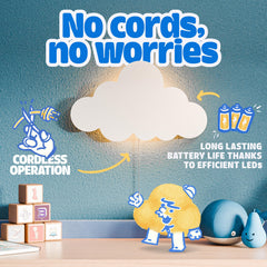 Tip perk battery-operated nursery light keeps cords away during night changes.