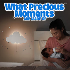 Tip perk cloud night light emits a soft glow for bedtime routines.