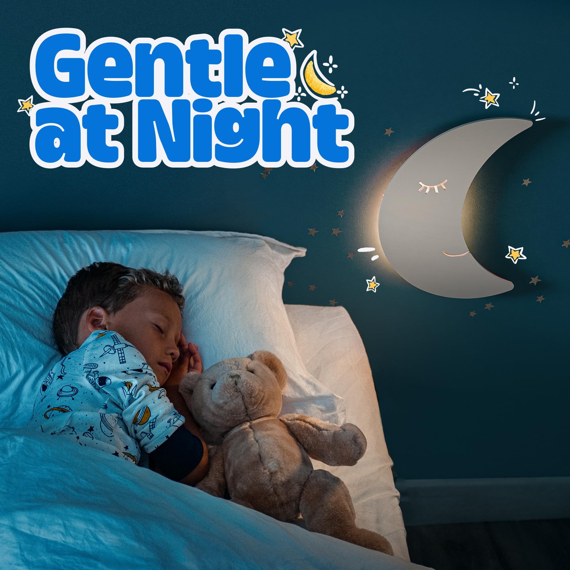 Tip perk Cordless Moon Night Light provides easy, kid-friendly lighting options