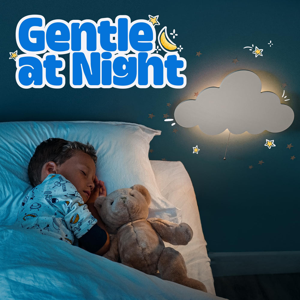 Tip perk cute cloud lamp enhances kids' room decor and imagination.