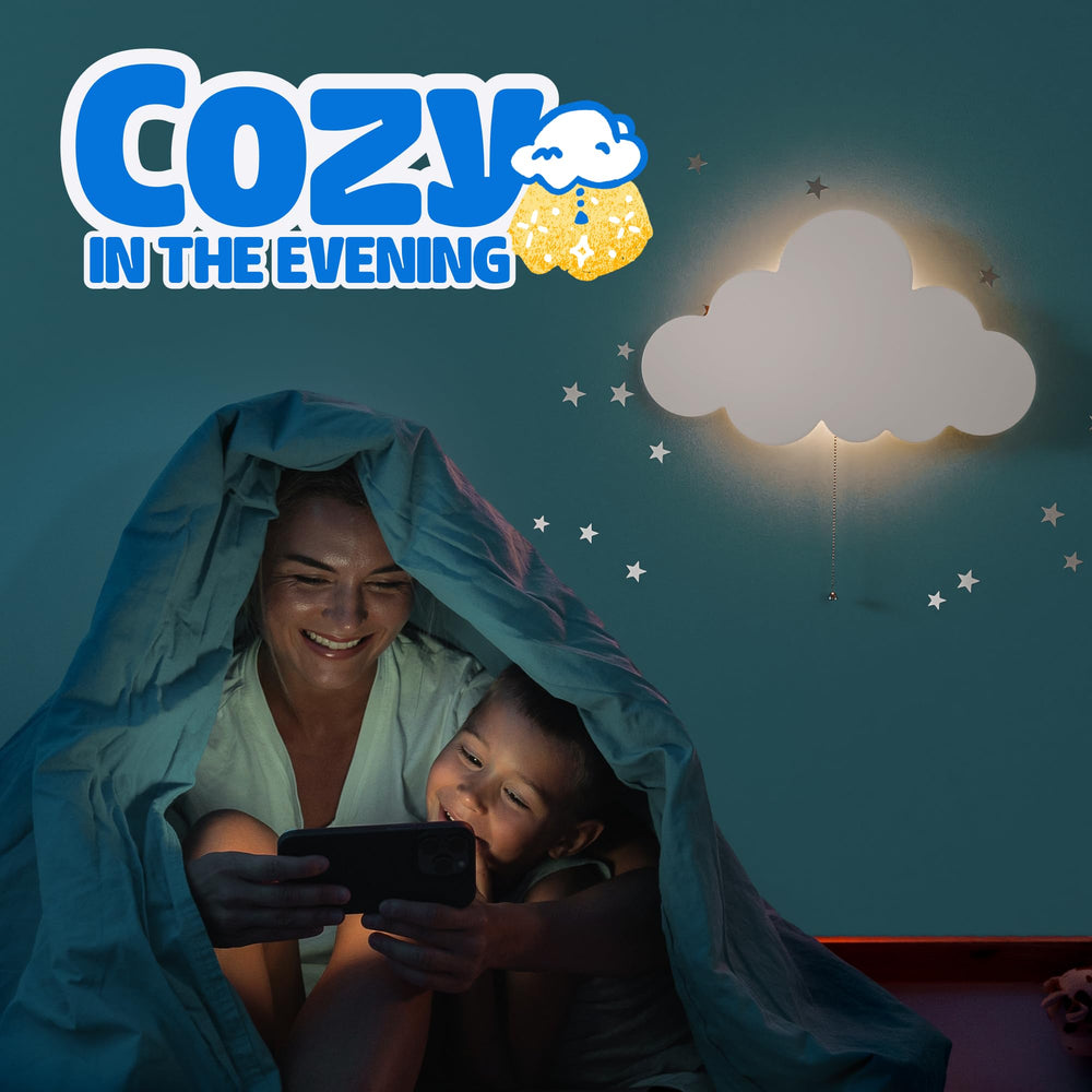 Tip perk soft-led cloud light creates a calm, cozy bedtime atmosphere.