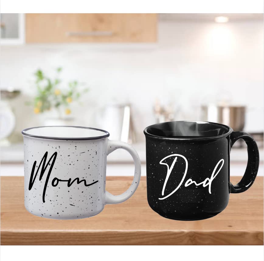 Tipit Drinkware Mom Dad Campfire Mug Set baby-announcement-ready mugs for pregnancy reveals.