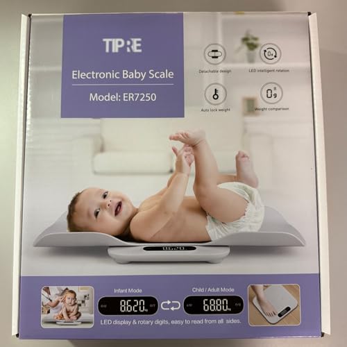 TIPRE weight scale with detachable tray enables versatile infant and pet weighing.